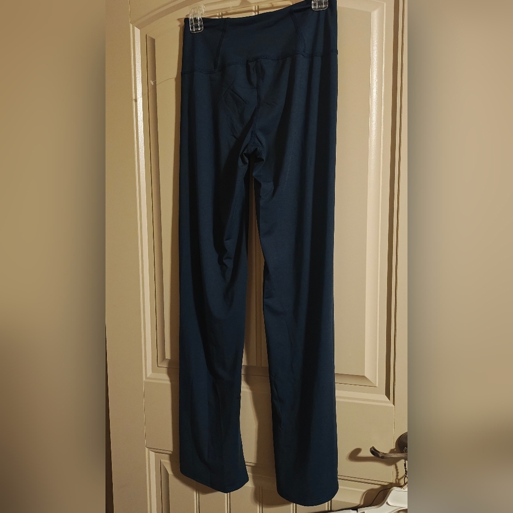 NWOT Free People Movement Flare Split Leggings Small Blue High Rise Yoga Pants - Picture 7 of 11